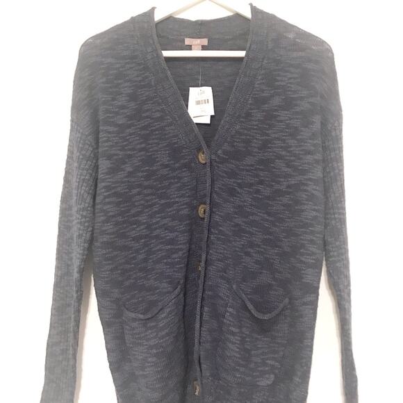 J. Jill v neck button front blue cardigan SZ XS NWT condition - Picture 1 of 7